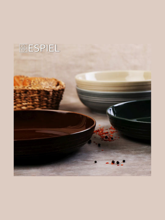 Espiel Terra Σαλατιέρα από Πορσελάνη Γκρι 28x28x5.4cm 2τμχ