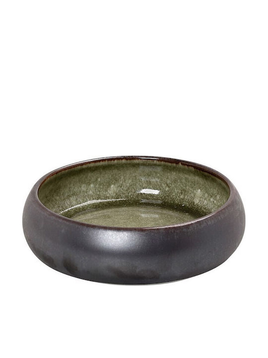 Espiel Pebble Salatschüssel Keramik Brown-Green 16.5x16.5x5cm 1Stück