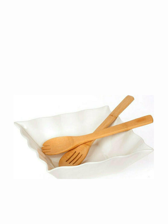 Cryspo Trio Quadratische Porzellan Salatschüssel
