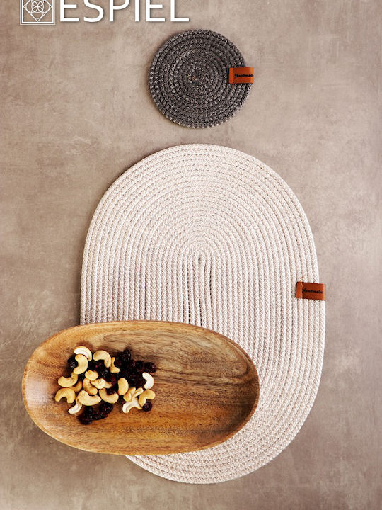 Espiel Wooden Oval Decorative Tray Mango 27.94x15.24x5.08cm