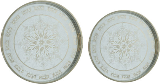 Artekko Plastic Round Decorative Tray 45x45x4cm