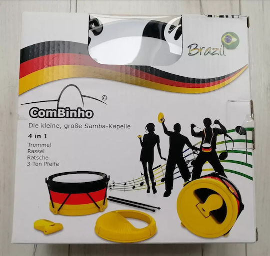 Music Instruments Set 4 1 Drum Rattle Whistle