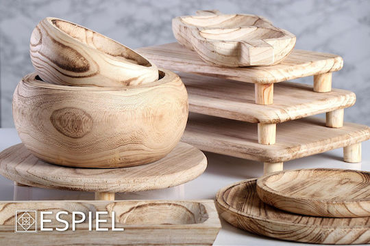 Espiel Ξύλινη Ορντεβιέρα 2 Θέσεων Μπεζ Π15xΜ40.5xΥ4cm 2τμχ