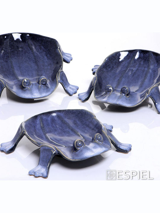 Espiel Ceramic Decorative Platter Frog Blue 27.7x26.6x6cm