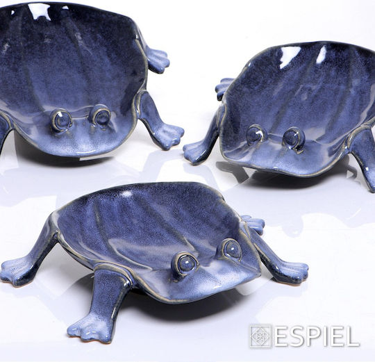 Espiel Ceramic Decorative Platter Frog Blue 27.7x26.6x6cm