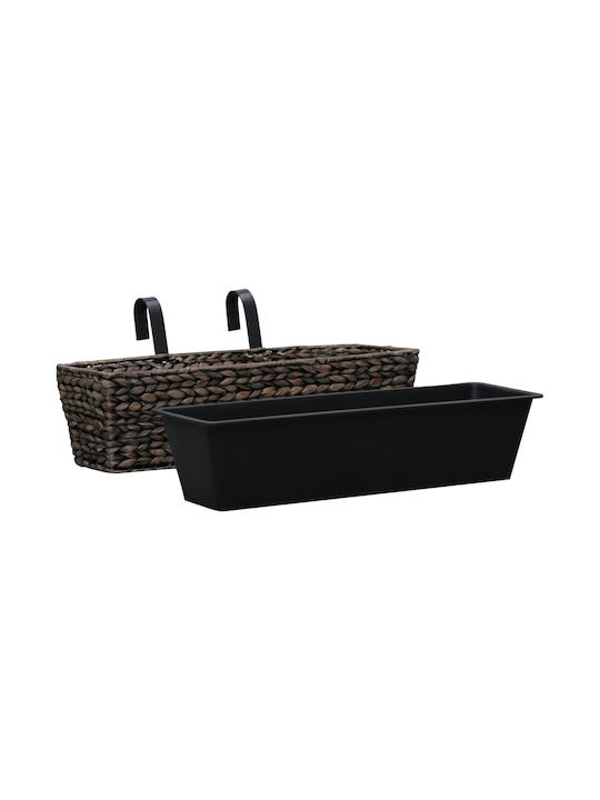 vidaXL Set 2 Jardiniere Metalice Maro