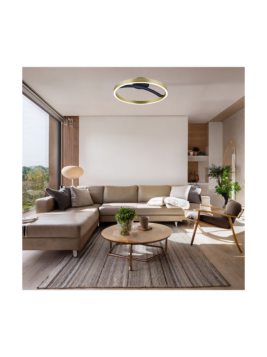 Powertech Deckenleuchte 38cm Gold mit Integrierter LED