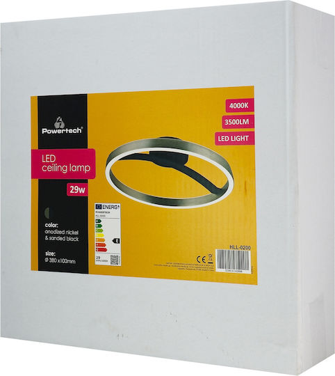 Powertech Plafonieră de Tavan 38buc Argintiu cu LED Integrat