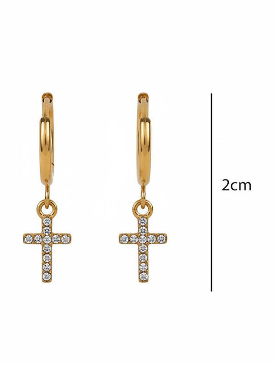 Awear Earrings Hoops made of Steel Gold Plated