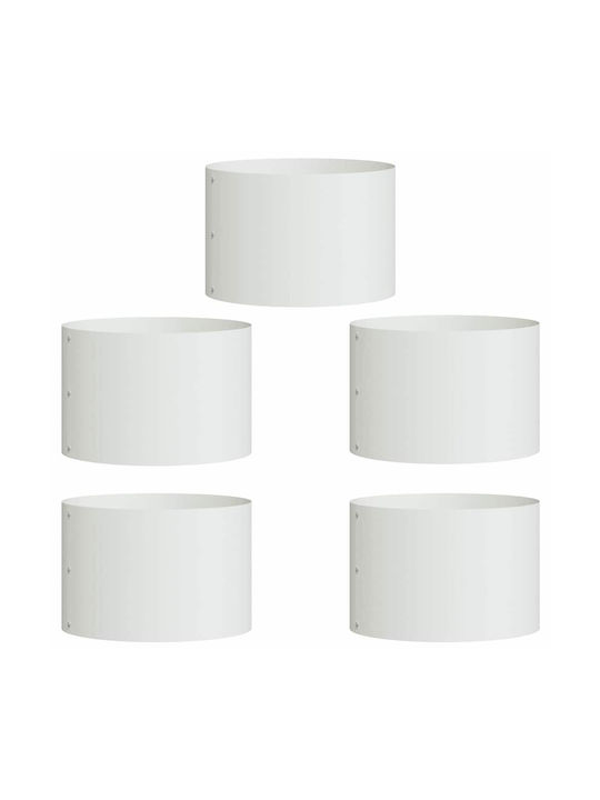 vidaXL Set 5 Keramik Pflanzgefäße Weiß 30cm