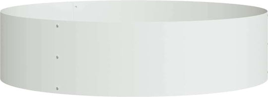 vidaXL Set 5 Metallische Pflanzgefäße Weiß 80x20cm