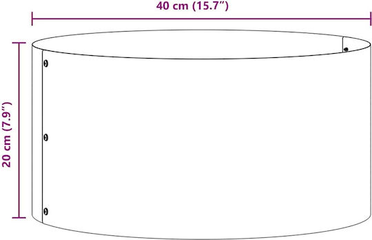 vidaXL Σετ 5 Γλάστρες Μεταλλικές Λευκό 40x20εκ.