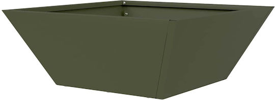 vidaXL Set 5 Metallische Pflanzgefäße Olive 40x15cm