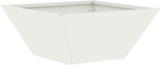 vidaXL Комплект 5 Пластмасови Бели Саксии За Цветя 35x15см