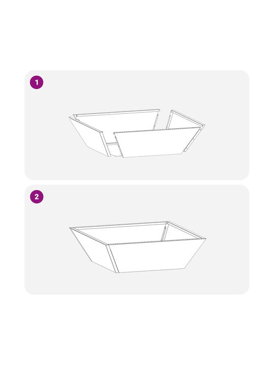 vidaXL Set 5 Metallische Grüne Pflanzgefäße 50x15cm