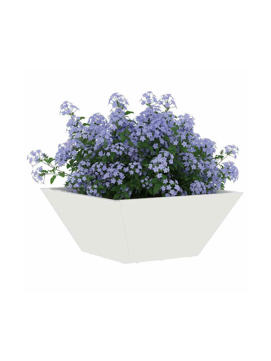 vidaXL Set 5 Pots Plastic White