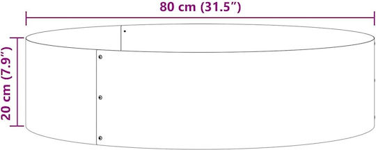 vidaXL Σετ 5 Γλάστρες Πλαστικές Μαύρο 80εκ.