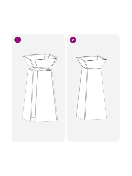 vidaXL Set 2 Ghivece Metalice