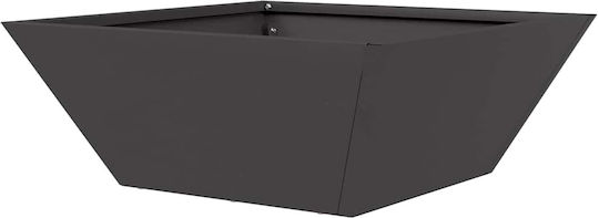 vidaXL Set 5 Metallische Pflanzgefäße Schwarz 40x15cm