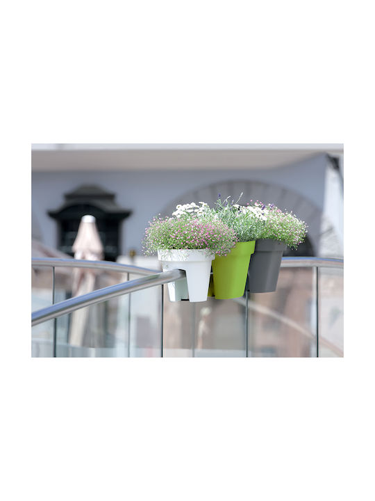 Prosperplast Lofly Railing Set 2 Pots Plastic Charcoal