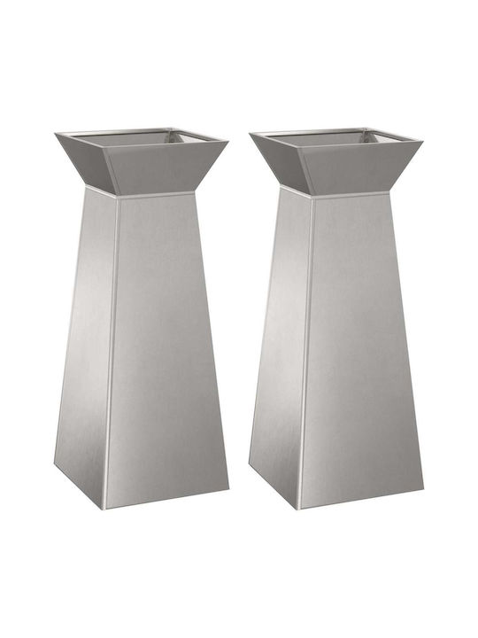 vidaXL Set 2 Ghivece Metalice