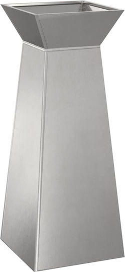 vidaXL Set of 2 Metallic Grey Flower Pots 40x100cm