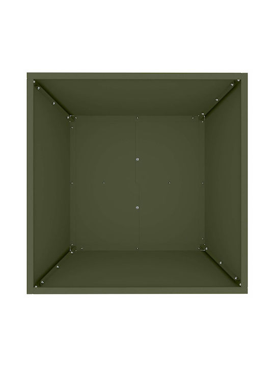 vidaXL Set 5 Metallische Grüne Pflanzgefäße 50x15cm