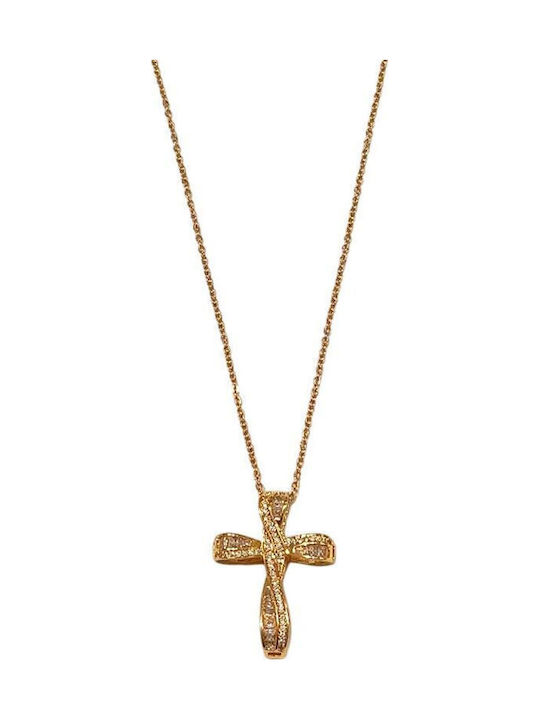 Awear Cross from Gold Plated Steel with Chain