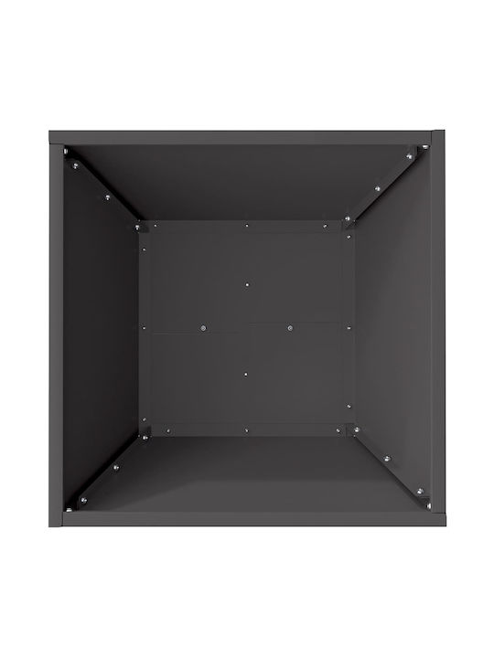 vidaXL Set 5 Pots Metal Black