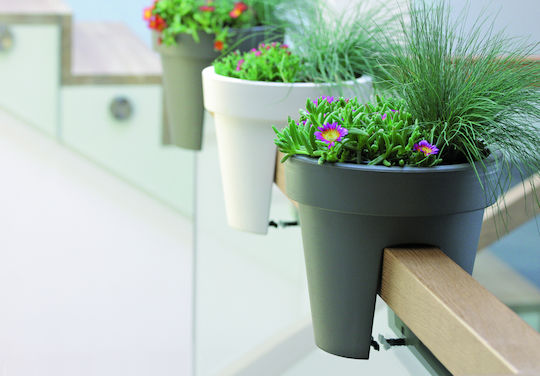 Marhome Lofly Railing Комплект 2 Саксии Пластмасови
