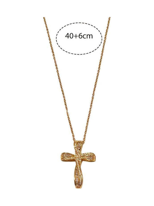 Awear Cross from Gold Plated Steel with Chain