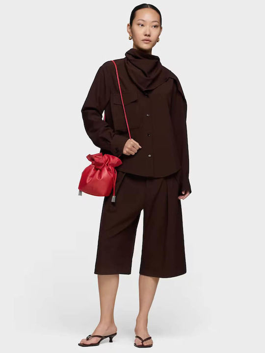 Bombonera Leder Damentasche Schultertasche Rot