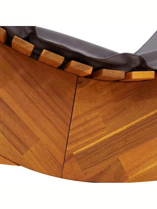 Ξαπλώστρα Διπλή Ξύλινη με Μαξιλάρι 2τμχ 60x154x74εκ. Ξαπλώστρα Διπλή Ξύλινη με Μαξιλάρι 2τμχ 60x154x74εκ.