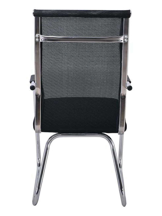 Scaun Vizitator Alta cu Brațe Negru 54x64x100cm 1buc