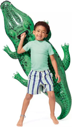 Intex Gator Παιδικό Φουσκωτό Στρώμα Θαλάσσης Κροκόδειλος με Χειρολαβές Πράσινο 2τμχ