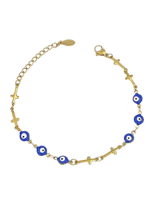 Awear Women's Bracelet with design Eye made of Steel Gold Plated