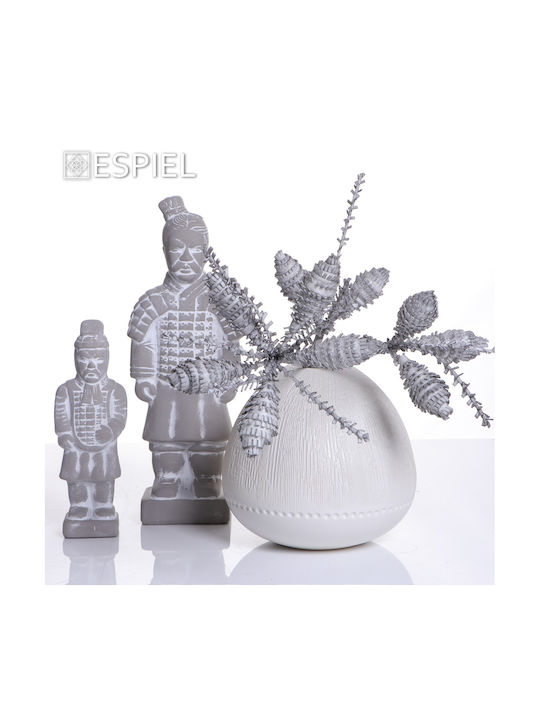 Espiel Decorative Figurines made of Concrete Warrior 9.5x7x25cm 4pcs