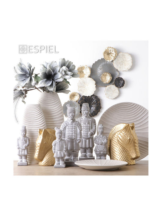 Espiel Decorative Figurines made of Concrete Warrior 15x10x39cm 2pcs