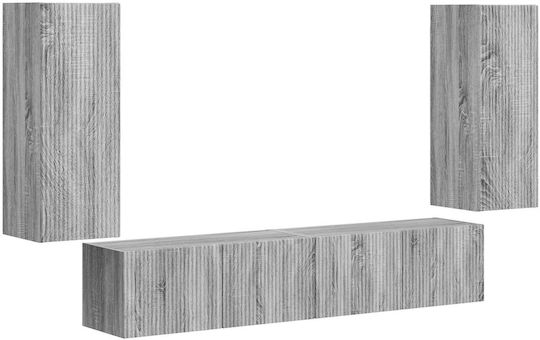Living Room TV Unit Gray Sonoma L78.5xW30xH29.5cm