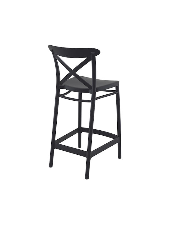 Stool for Bar Outdoor Cross Bar 65 Black 50x45x96cm
