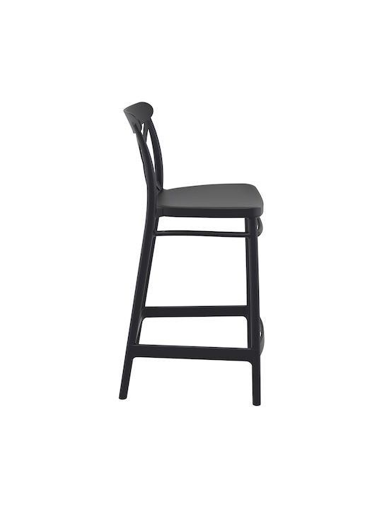 Stool for Bar Outdoor Cross Bar 65 Black 50x45x96cm