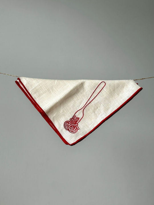 Maegen Towel from 100% Cotton in Red Color 44x44cm 2pcs