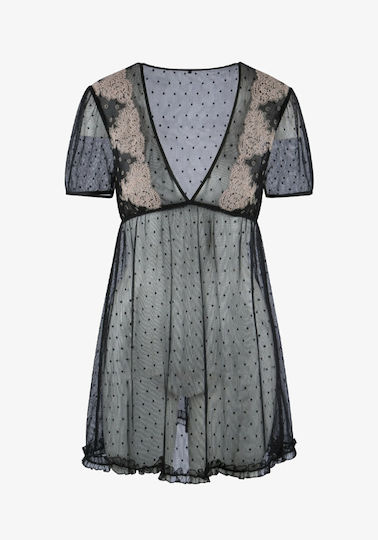 Rei Sexy Babydoll Transparenz Poué Muster Spitze