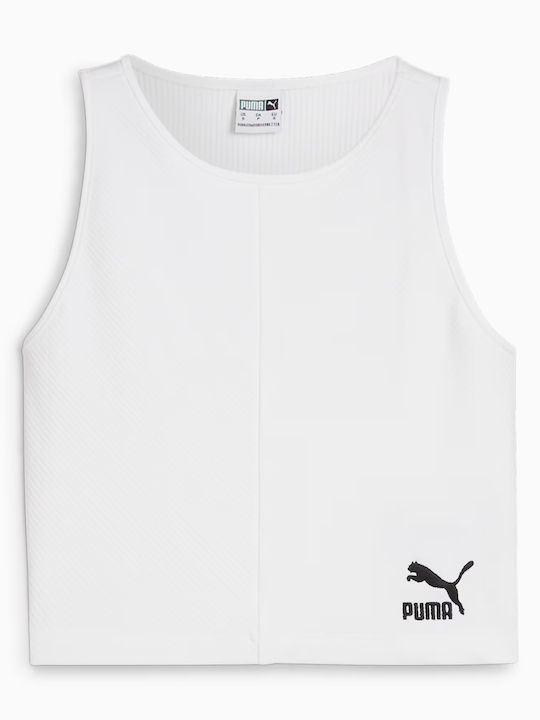 Classics Γυναικείο Αθλητικό Crop Top Αμάνικο White