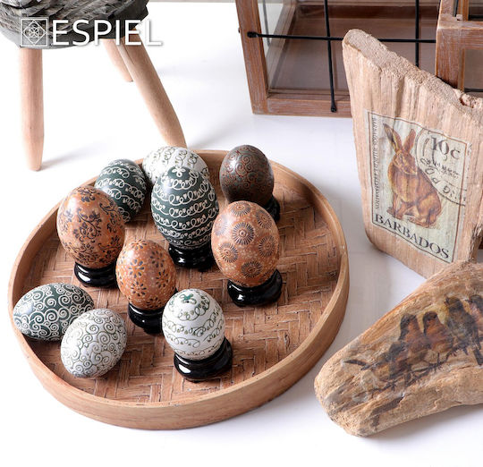 Espiel Πασχαλινό Καλάθι Πορσελάνινο Μαύρο 2.5x5x5εκ. Σετ 6τμχ