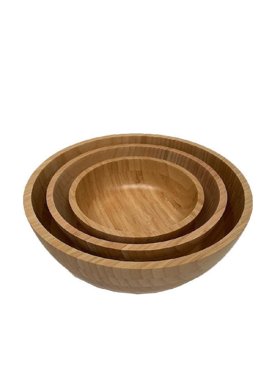 Espiel Bamboo Bowl Set of 3 20x6/25x8/30.5x10.5cm