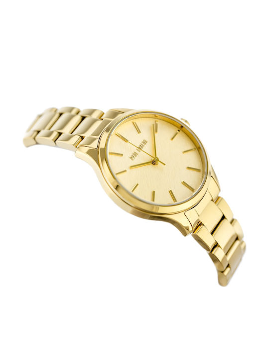 Paul Lorens Damen Uhr mit Gold Metallarmband