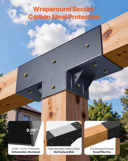 Vevor für Gartenpergola aus Stahl 3.5x3.5cm 4Stück