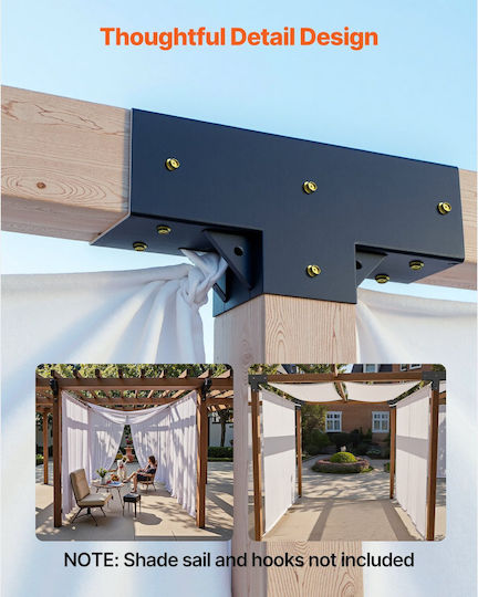 Vevor für Gartenpergola aus Stahl 3.5x3.5cm 4Stück