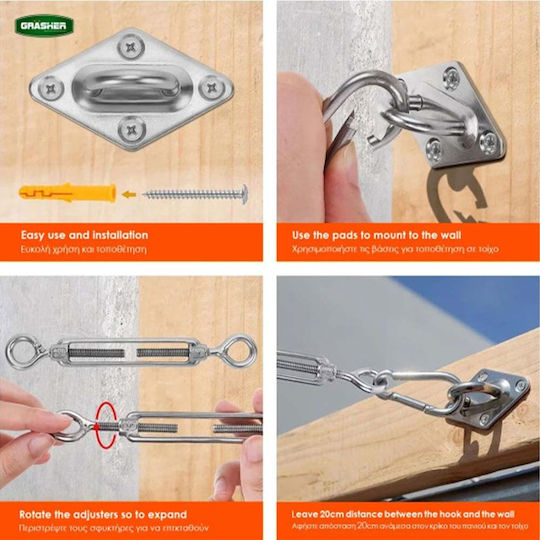 Grasher Connector for Pergola made of Wood 6pcs